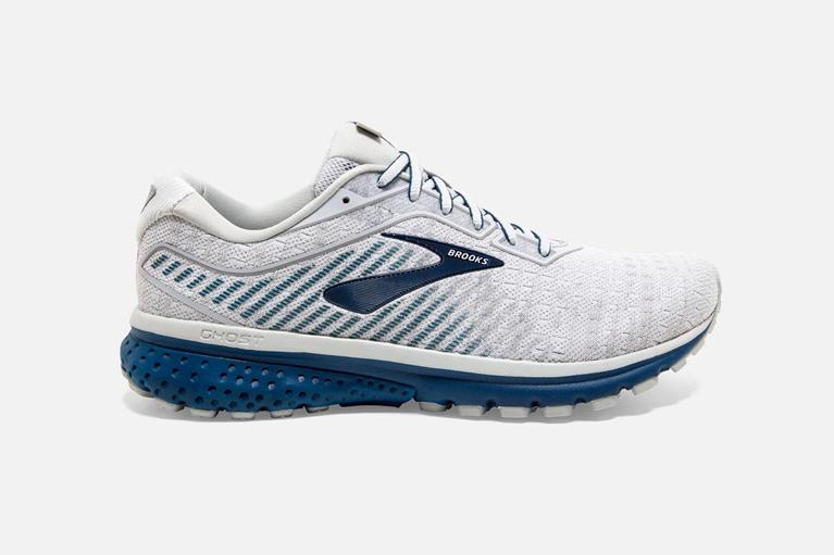 Brooks Ghost 12 Road Running Shoes - Men's - White (34581-VTLX)